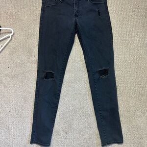Empyre Women's Black Ripped Skinny Jeans